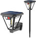 Lampa Solară de Perete Lanternă 10W 3000lm Alb Cald 3000K cu Senzor de Mișcare IP44 10.8x12.3x46cm