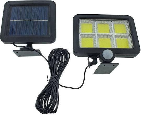 Lampă Solară 10W 1200lm Alb Rece 6000K cu Senzor de Mișcare și Fotocelul IP65 12.77x12.77x12.77cm