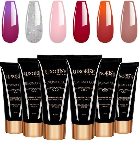Set 6 Revomax Luxorise Polygel Brilliance Nails 03