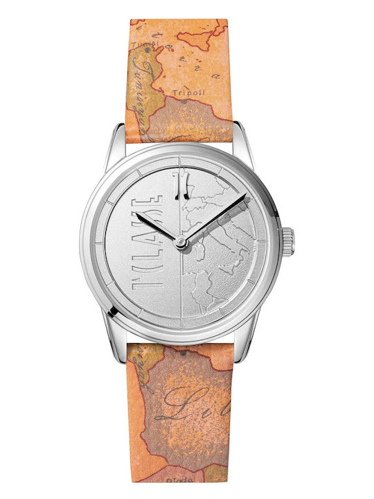 Alviero Martini 1a Classe Γυναικείο Ρολόι 30mm Μπαταρίας με Ασημί Δερμάτινο Λουράκι