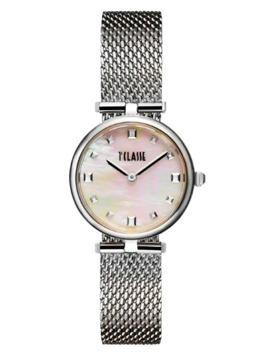 Alviero Martini 1a Classe Γυναικείο Ρολόι Μπαταρίας με Ασημί Μεταλλικό Μπρασελέ