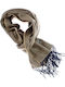 Herrenschal Wolle Beige