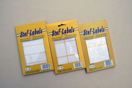 Stef Labels 1pc Adhesive Labels ET020002 Rectangular In White Colour
