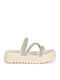 Leather Women's Anatomic Flatforms Silver