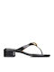 Damen Flache Sandalen Schwarz
