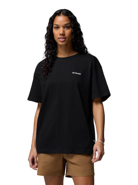 Columbia Women's Cotton Short Sleeve Blouse Black