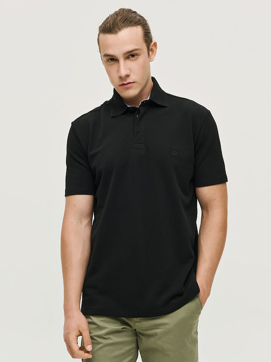 Sogo Polo Herrenbluse Schwarz