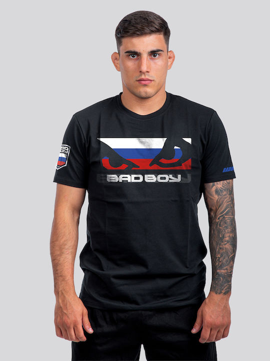 Athletic T-shirt Black White Blue Red