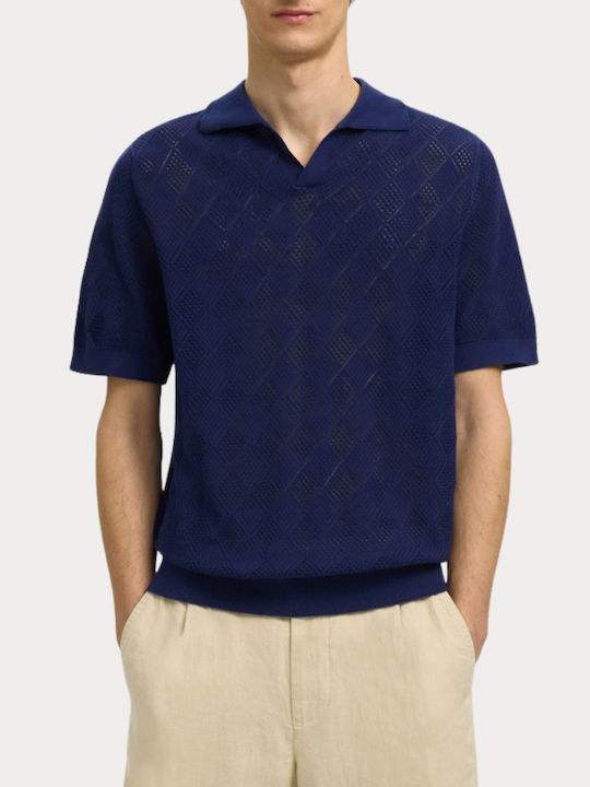 Selected Polo Bluza Tricou Cu Mânecă Scurtă Alb...