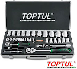 Toptul GCAD3402 Комплект Кестени с Орехчета 1/2" и 1/4" 34 Бройки Toptul GCAD3402 Комплект Кестени с Орехчета 1/2" и 1/4" 34 Бройки