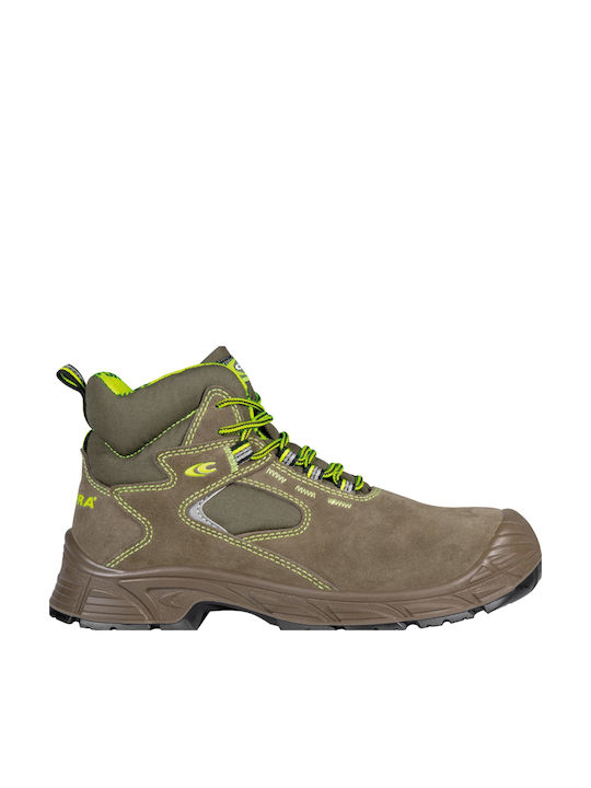 Cofra Ionian Safety Boots Brown S1 with SR Certification
