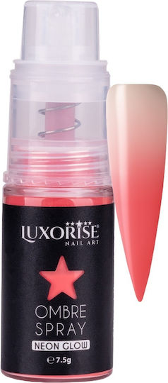 Ombre Spray Nail Art Luxorise Neon Red