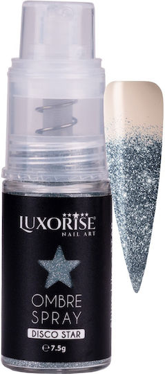 Ombre Spray Nageldesign Luxorise Disco Tropisches Blau