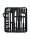 Set 18 Grillwerkzeug-Flippy Edelstahl Oxford Tasche Silber