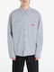 Work Shirt Μακρυμάνικo Βαμβακερό Πουκάμισο Ριγέ Μπλε