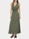 Summer Maxi Wrap Dress Smokey Olive