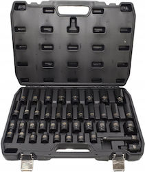 AWTools Καρυδάκια Αέρος Μακριά με Καρέ Υποδοχής 1/2" Σετ 40τμχ AWTools Καρυδάκια Αέρος Μακριά με Καρέ Υποδοχής 1/2" Σετ 40τμχ