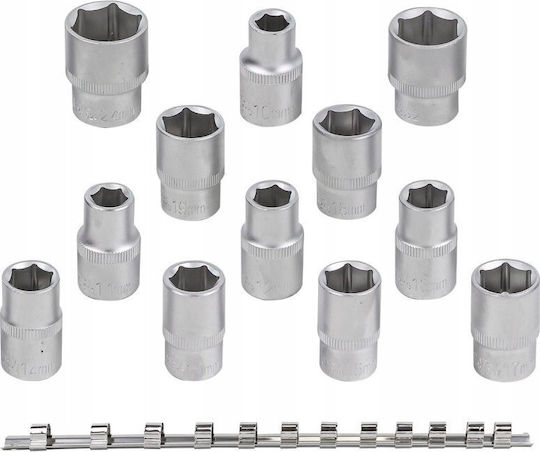 Rockforce Prize Hexagonale Cu Gazdă Cadru 1/2" Set 12 Bucăți