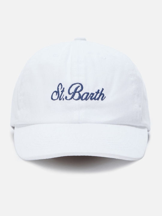 Mc2 Saint Barth Davis White Cotton Baseball Cap Embroidered Logo Das0004/07565l