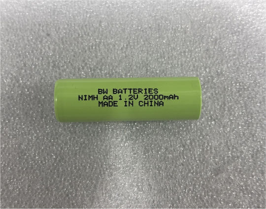 BW Batteries Επαναφορτιζόμενη Μπαταρία AA Ni-MH 2000mAh 1.2V