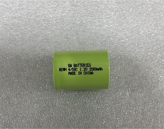 BW Batteries Επαναφορτιζόμενη Μπαταρία 4/5 SC Ni-MH 2000mAh 1.2V