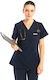 Dr. Scrub Female Medical Blouse Navy Blue