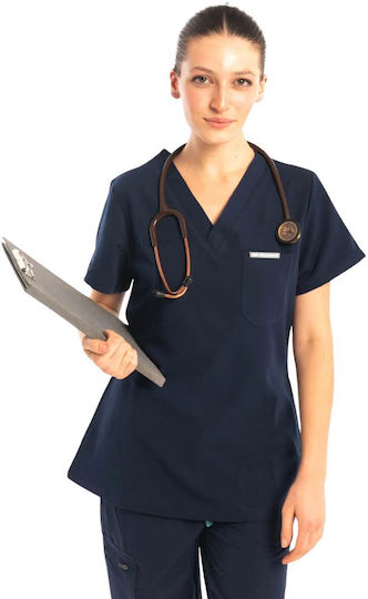 Dr. Scrub Female Medical Blouse Navy Blue
