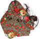 Șal Damă ButicCochet Vâscoză Imprimat Floral 108x108 Cm Maro Es1834