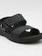 Leder Herrensandalen in Schwarz Farbe