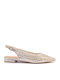 Damen Ballerinas Aus Leder In Silber Farbe