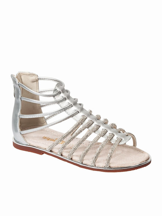 Adam's Shoes Παιδικά Πέδιλα Ασημί
