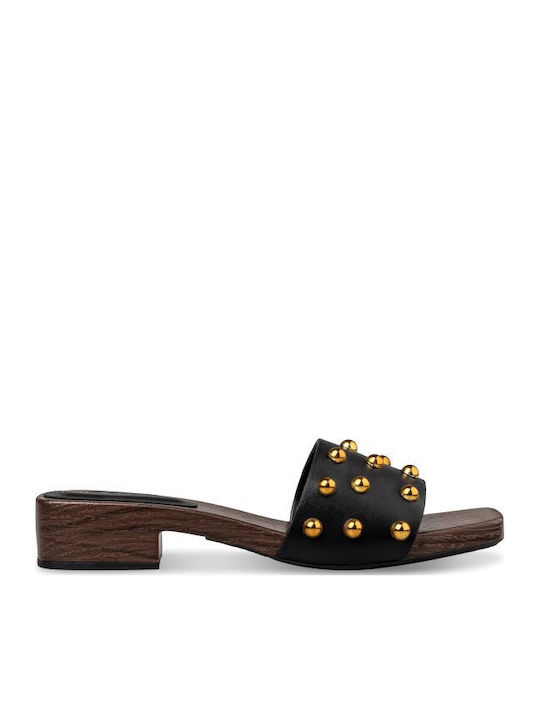 Envie Shoes Mules with Chunky Low Heel in Black...