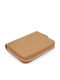 Leather Men's Card Wallet Brown