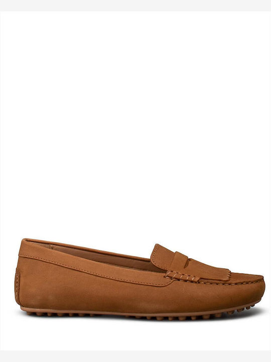 Geox Women's Loafers in Tabac Brown Colour