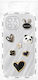 Zanaé Embossed 3d Stickers Smartphones Pearl Bunny Case Decorative Patterns Gold