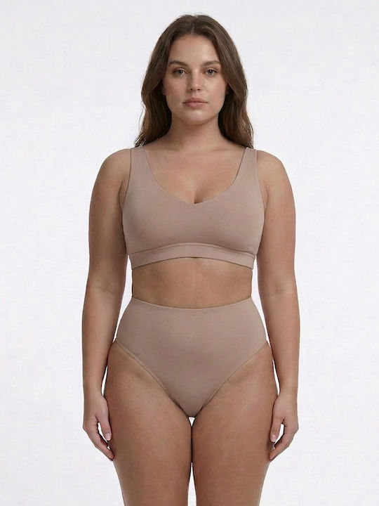 The Lady Slip Σύσφιξης Χωρίς Ραφές Καφέ