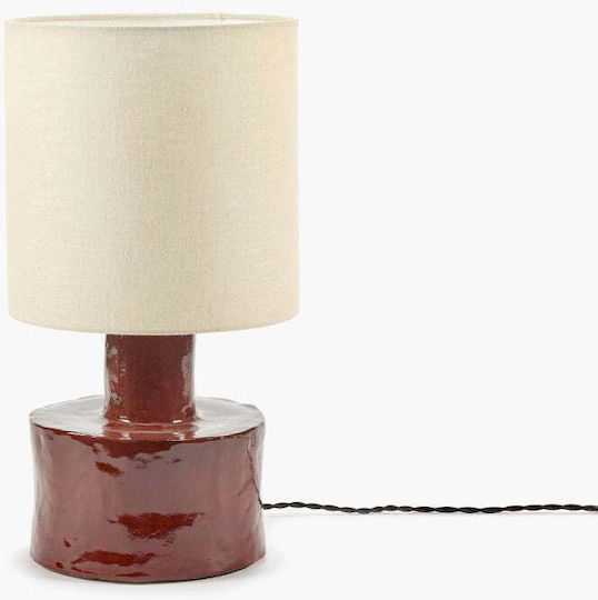 Serax Keramik Tischlampe für E27 Fassung mit Beige Hut