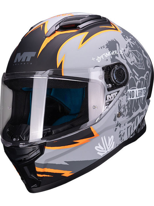 MT Stinger 2 Tagger C1 Black/Grey Matte Motorcy...