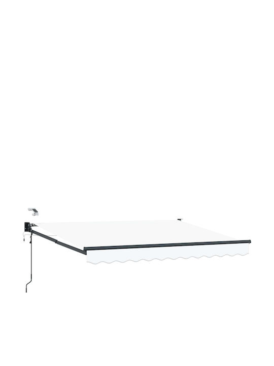vidaXL Τέντα Βεράντας με Led Λευκή 3.5x2m