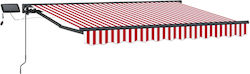 vidaXL Red Awning Frame with PU Coating 2x2.5m