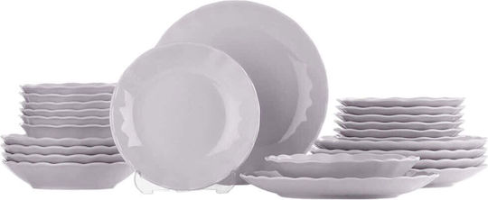 Set Farfurii Serviciu 24 Bucăți 710ktp3798 Light Lilac Hermia 24 Bucăți Porțelan