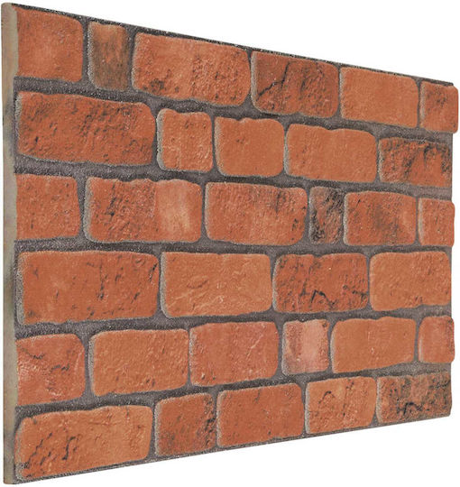 vidaXL 3D Wandpaneele 10 Stück Terrakotta 100 x 50 cm Selbstklebend EPS Schaum
