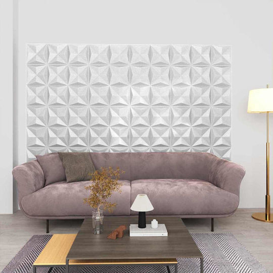 Vidaxl Wall Panels 24 Pieces Origami White 50 X 50 Cm Polystyrene Xps