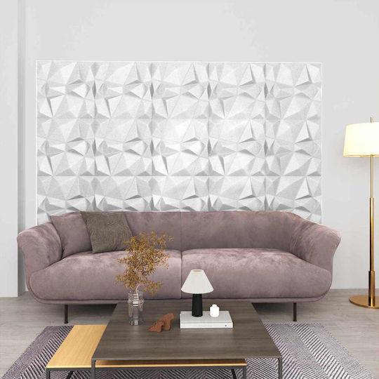 Vidaxl Wall Panels 48 Pieces Diamond White 50 X 50 Cm Polystyrene XPS