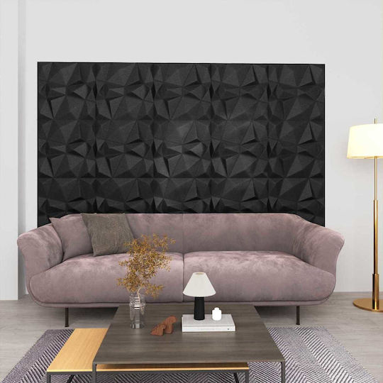 Vidaxl Панел За Стена 12 Бройки Диамант Черен 50 X 50 Cm Фелизол Xps