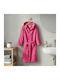 Beauty Home Bathrobe Teen Hooded Dynamic Art 3471 Magenta 8-10 Years