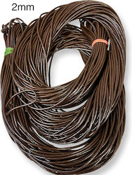 Γνήσιο Δέρμα Καφέ 2mm-6m 6 Τμχ