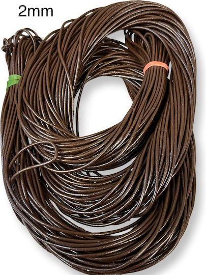 Genuine Leather Brown 2mm-6m 6 Pieces