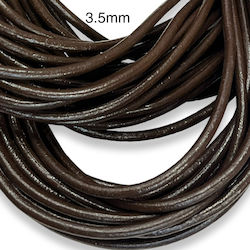 Γνήσιο Δέρμα Καφέ 3.5mm-5m 5 Τμχ