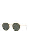 Ray Ban Unisex Sunglasses with Gold Metallic Frame and Green Lens RB3447N 001